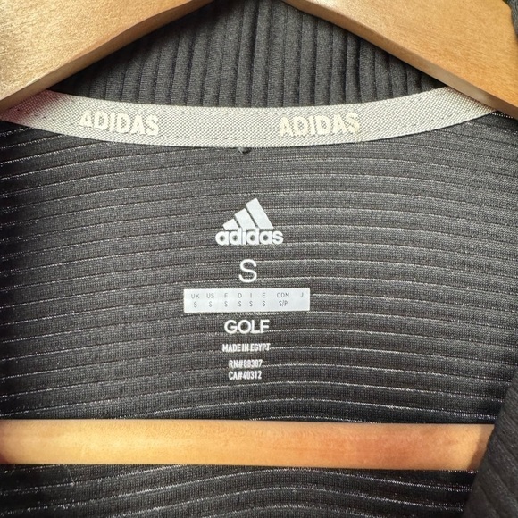 Adidas Golf Thumb Hole‎ Full Zip Textured Jacket in Black Size Small - Picture 7 of 7